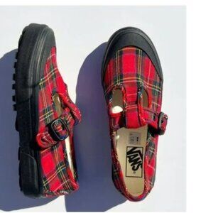 Vans Red Plaid Mary Jane’s NWOT